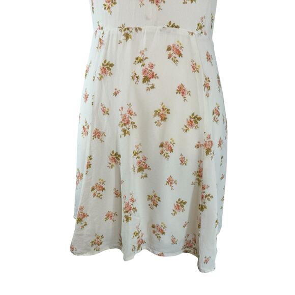 Reformation Floral Mini Dress in Cream and Pink - Picture 6 of 13